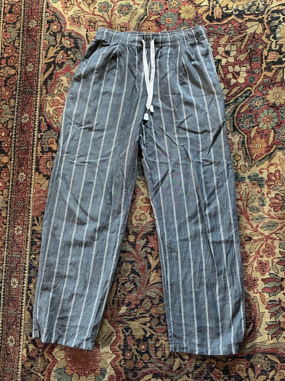 Uniqlo Women’s Drawstring Striped Cotton Pajama Bottoms Size S